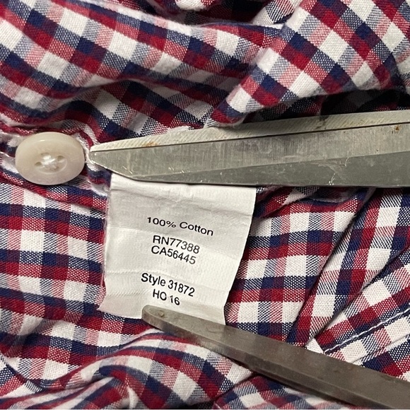 J. Crew Checkered Cotton Shirt Mens Small Button Down Long Sleeve - Picture 8 of 8